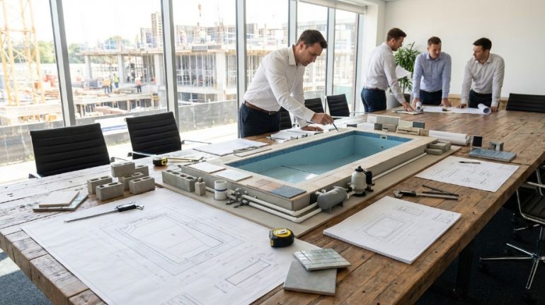 Единый подрядчик для проекта и монтажа бассейна гарантирует соответствие всем нормам и снижает риски